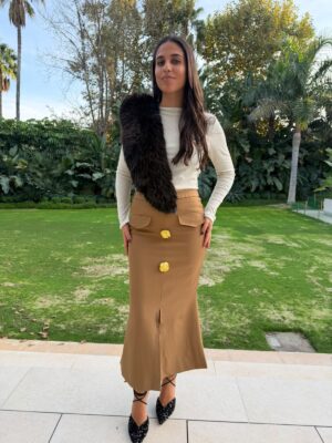 Falda botones dorados