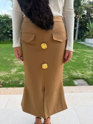 Falda botones dorados