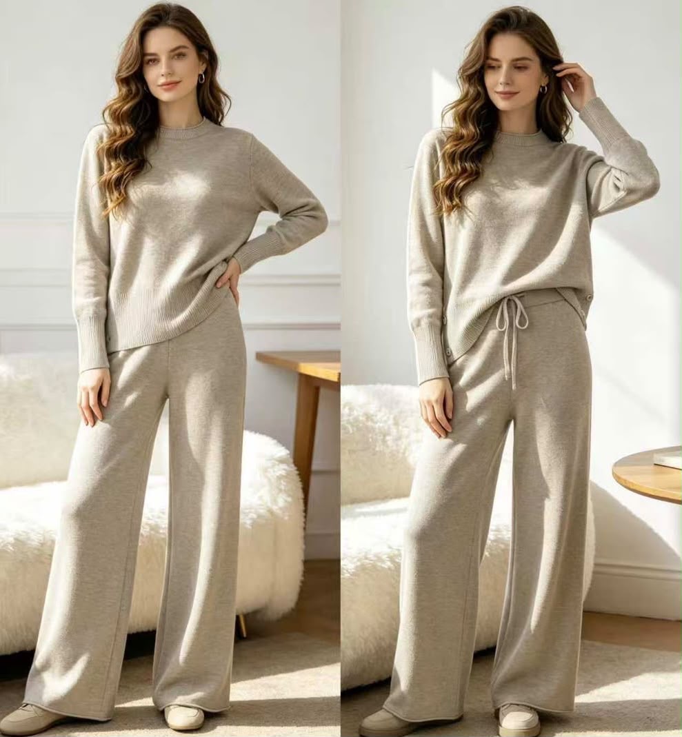 Conjunto punto jersey botones