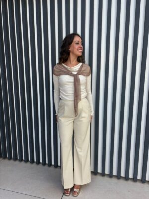 Camiseta gasa beige