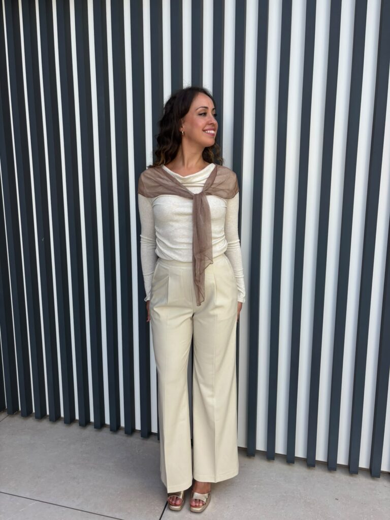 Camiseta gasa beige