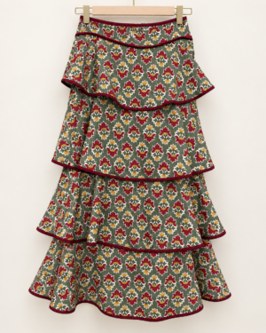 Falda volantes flores