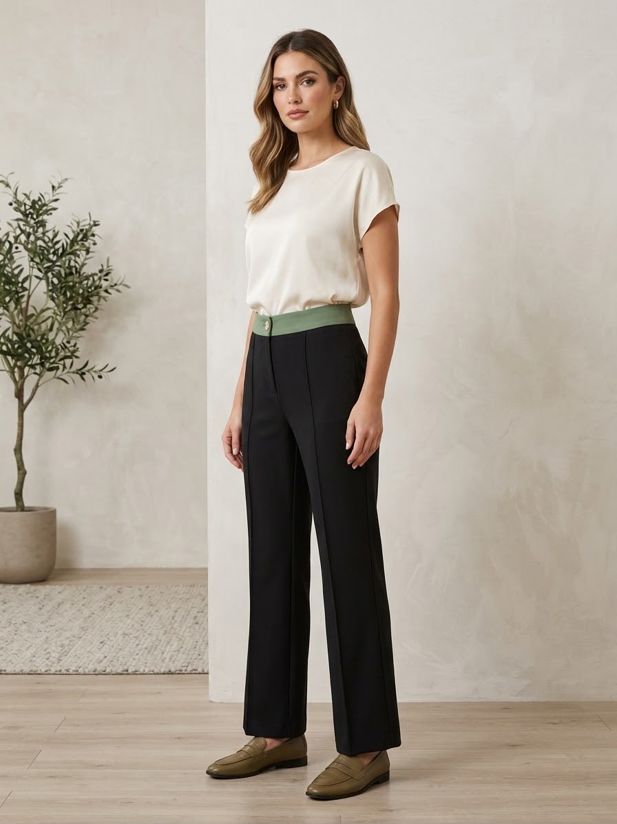Pantalón cintura verde