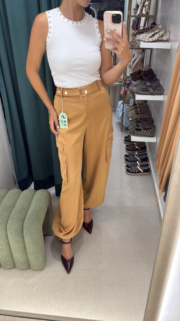 Pantalón bombacho cinturón
