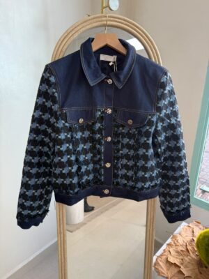 Chaqueta denim combinada