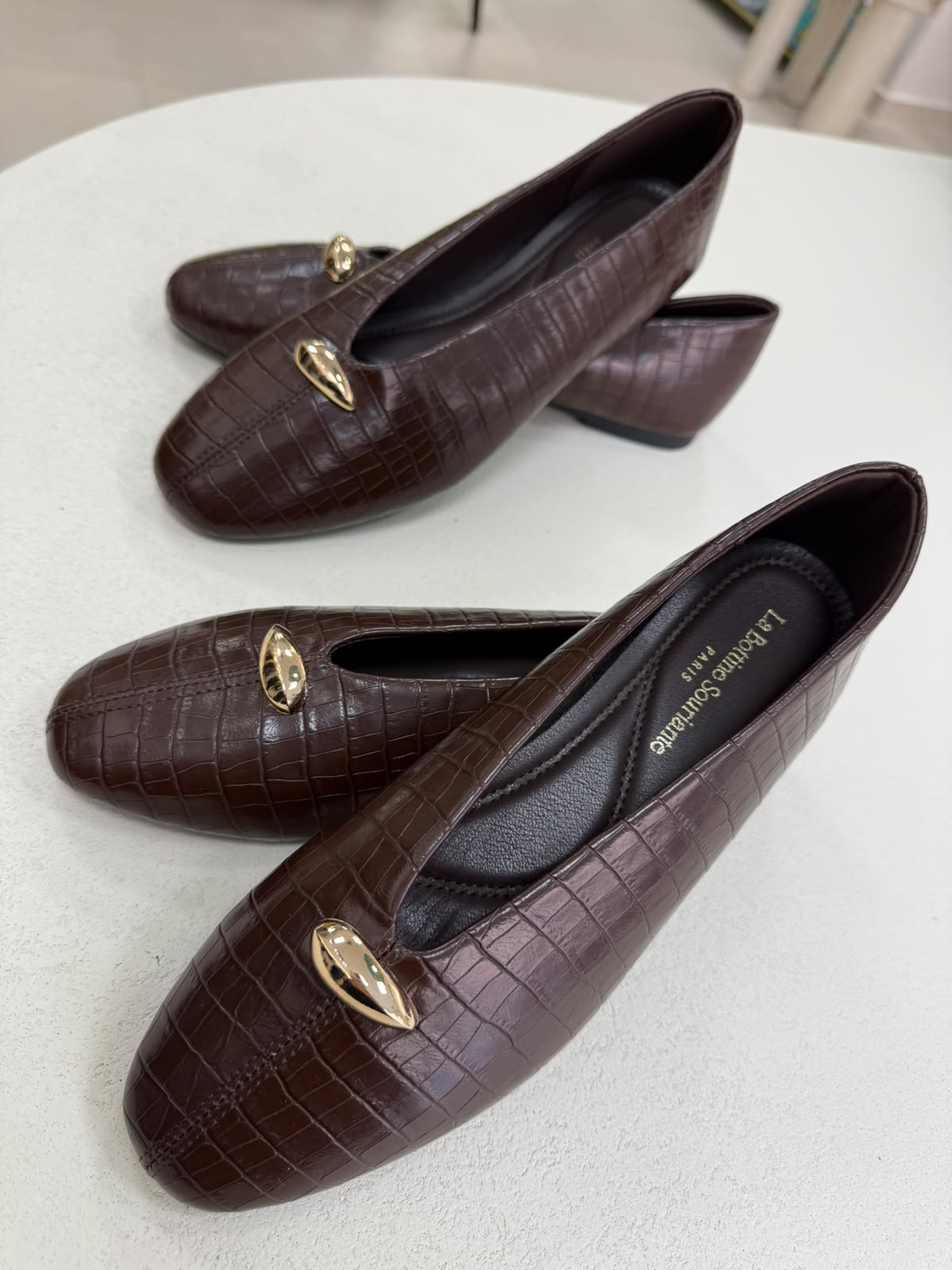Bailarinas hebilla dorada