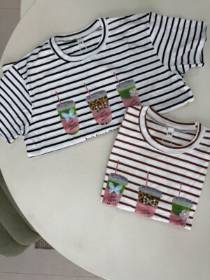 Camiseta rayas Matcha
