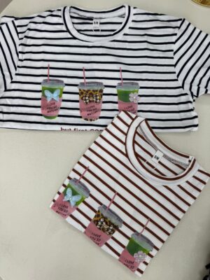 Camiseta rayas Matcha