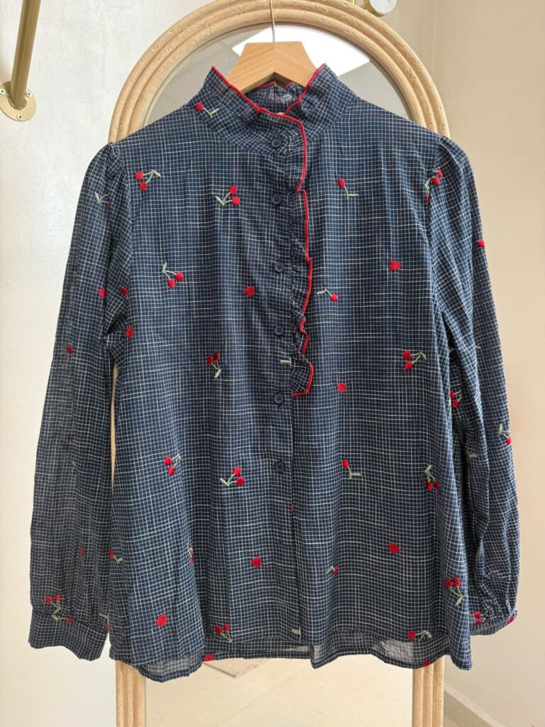 Camisa cuadros cerezas