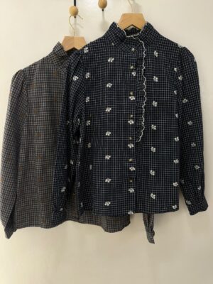 Camisa cuadros flores