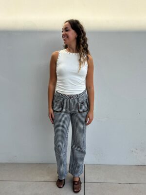Pantalón vichy Maison Onado