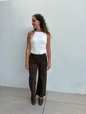 Pantalón cuadros Maison