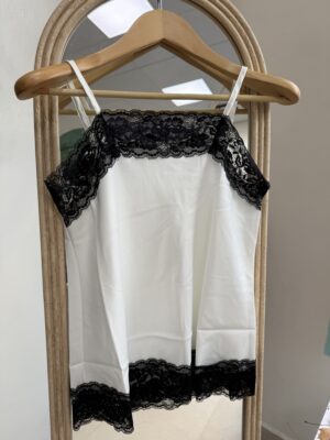 Top encaje seda