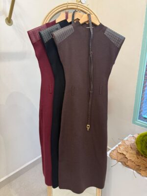 Vestido punto hombros
