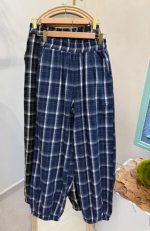 Pantalon bombacho cuadros