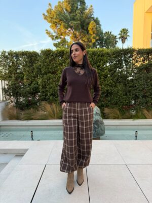 Pantalon bombacho cuadros