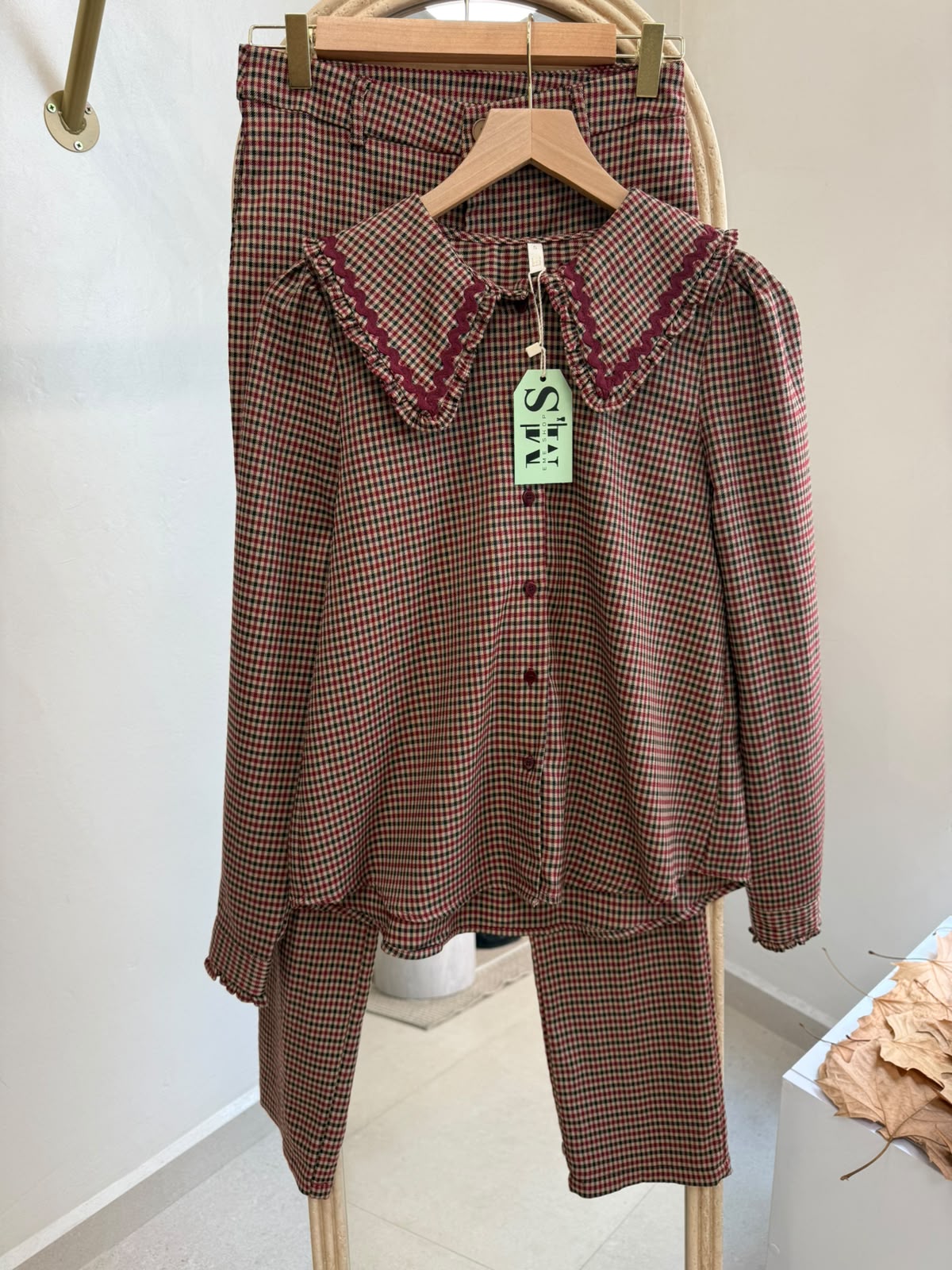 Conjunto cuadros camisa