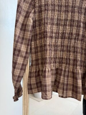Camisa fruncida cuadros