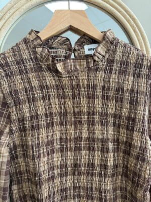Camisa fruncida cuadros